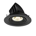 SLV LED Deckeneinbaustrahler NUMINOS® GIMBLE M, 12W, IP20, dimmbar, 20°, 4000K, 1900lm, schwarz