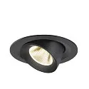 SLV LED Deckeneinbaustrahler NUMINOS® GIMBLE M, 12W, IP20, dimmbar, 20°, 4000K, 1900lm, schwarz