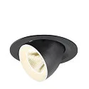 LED Deckeneinbaustrahler NUMINOS® GIMBLE M, 12W, IP20, dimmbar, 20°, 4000K, 1900lm, schwarz/weiß