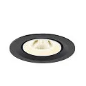 SLV LED Deckeneinbaustrahler NUMINOS® GIMBLE M, 12W, IP20, dimmbar, 20°, 4000K, 1900lm, schwarz/weiß