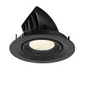 SLV LED Deckeneinbaustrahler NUMINOS® GIMBLE M, 12W, IP20, dimmbar, 40°, 4000K, 1900lm, schwarz