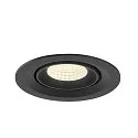SLV LED Deckeneinbaustrahler NUMINOS® GIMBLE M, 12W, IP20, dimmbar, 55°, 4000K, 1900lm, schwarz