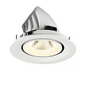 SLV ceiling recessed luminaire NUMINOS® GIMBLE M suitable for VDU workstation IP20, white, lacquered dimmable