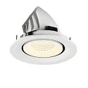 SLV LED Deckeneinbaustrahler NUMINOS® GIMBLE M, 12W, IP20, dimmbar, 55°, 4000K, 1900lm, weiß