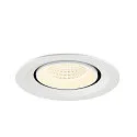 SLV LED Deckeneinbaustrahler NUMINOS® GIMBLE M, 12W, IP20, dimmbar, 55°, 4000K, 1900lm, weiß