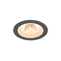 LED Deckeneinbauleuchte NUMINOS® M, rund, 12W, IP20, dimmbar, 20°, 2700K, 1700lm, schwarz/weiß