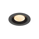 LED Deckeneinbauleuchte NUMINOS® M, rund, 12W, IP20, dimmbar, 40°, 2700K, 1700lm, schwarz