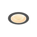 LED Deckeneinbauleuchte NUMINOS® M, rund, 12W, IP20, dimmbar, 40°, 2700K, 1700lm, schwarz/weiß