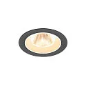 LED Deckeneinbauleuchte NUMINOS® M, rund, 12W, IP20, dimmbar, 20°, 3000K, 1800lm, schwarz/weiß