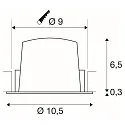 SLV LED Deckeneinbauleuchte NUMINOS® M, rund, 12W, IP20, dimmbar, 20°, 4000K, 1900lm, schwarz