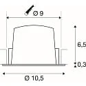 SLV ceiling recessed luminaire NUMINOS® M suitable for VDU workstation IP20, black, white dimmable