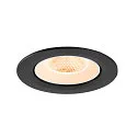 SLV ceiling recessed luminaire NUMINOS® GIMBLE L round, suitable for VDU workstation IP20, black, white, lacquered dimmable