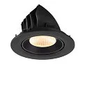 SLV LED Deckeneinbaustrahler NUMINOS® GIMBLE L, rund, 17W, IP20, dimmbar, 40°, 2700K, 2400lm, schwarz