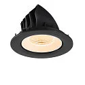 SLV LED Deckeneinbaustrahler NUMINOS® GIMBLE L, rund, 17W, IP20, dimmbar, 55°, 2700K, 2400lm, schwarz/weiß