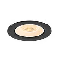 SLV LED Deckeneinbaustrahler NUMINOS® GIMBLE L, rund, 17W, IP20, dimmbar, 55°, 2700K, 2400lm, schwarz/weiß
