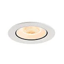 SLV LED Deckeneinbaustrahler NUMINOS® GIMBLE L, rund, 17W, IP20, dimmbar, 20°, 2700K, 2400lm, weiß