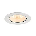 SLV LED Deckeneinbaustrahler NUMINOS® GIMBLE L, rund, 17W, IP20, dimmbar, 40°, 2700K, 2400lm, weiß