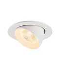 SLV LED Deckeneinbaustrahler NUMINOS® GIMBLE L, rund, 17W, IP20, dimmbar, 40°, 2700K, 2400lm, weiß