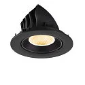 SLV LED Deckeneinbaustrahler NUMINOS® GIMBLE L, rund, 17W, IP20, dimmbar, 20°, 3000K, 2500lm, schwarz