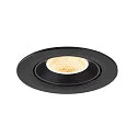 SLV LED Deckeneinbaustrahler NUMINOS® GIMBLE L, rund, 17W, IP20, dimmbar, 20°, 3000K, 2500lm, schwarz