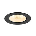 SLV LED Deckeneinbaustrahler NUMINOS® GIMBLE L, rund, 17W, IP20, dimmbar, 40°, 3000K, 2500lm, schwarz/weiß