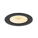 SLV LED Deckeneinbaustrahler NUMINOS® GIMBLE L, rund, 17W, IP20, dimmbar, 55°, 3000K, 2500lm, schwarz/weiß