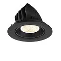 SLV LED Deckeneinbaustrahler NUMINOS® GIMBLE L, rund, 17W, IP20, dimmbar, 20°, 4000K, 2700lm, schwarz
