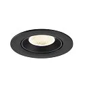 SLV LED Deckeneinbaustrahler NUMINOS® GIMBLE L, rund, 17W, IP20, dimmbar, 20°, 4000K, 2700lm, schwarz