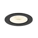 SLV LED Deckeneinbaustrahler NUMINOS® GIMBLE L, rund, 17W, IP20, dimmbar, 20°, 4000K, 2700lm, schwarz/weiß