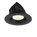 SLV LED Deckeneinbaustrahler NUMINOS® GIMBLE L, rund, 17W, IP20, dimmbar, 40°, 4000K, 2700lm, schwarz