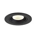 SLV LED Deckeneinbaustrahler NUMINOS® GIMBLE L, rund, 17W, IP20, dimmbar, 40°, 4000K, 2700lm, schwarz
