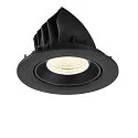 SLV LED Deckeneinbaustrahler NUMINOS® GIMBLE L, rund, 17W, IP20, dimmbar, 55°, 4000K, 2700lm, schwarz