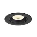 SLV LED Deckeneinbaustrahler NUMINOS® GIMBLE L, rund, 17W, IP20, dimmbar, 55°, 4000K, 2700lm, schwarz