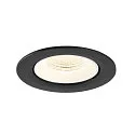SLV LED Deckeneinbaustrahler NUMINOS® GIMBLE L, rund, 17W, IP20, dimmbar, 55°, 4000K, 2700lm, schwarz/weiß