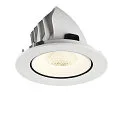 SLV ceiling recessed luminaire NUMINOS® GIMBLE L round, suitable for VDU workstation IP20, white, lacquered dimmable