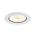 SLV ceiling recessed luminaire NUMINOS® GIMBLE L round, suitable for VDU workstation IP20, white, lacquered dimmable
