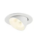SLV ceiling recessed luminaire NUMINOS® GIMBLE L round, suitable for VDU workstation IP20, white, lacquered dimmable