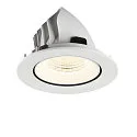 SLV LED Deckeneinbaustrahler NUMINOS® GIMBLE L, rund, 17W, IP20, dimmbar, 55°, 4000K, 2700lm, weiß