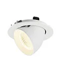 SLV LED Deckeneinbaustrahler NUMINOS® GIMBLE L, rund, 17W, IP20, dimmbar, 55°, 4000K, 2700lm, weiß