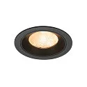 LED Deckeneinbauleuchte NUMINOS® L, rund, 17W, IP20, dimmbar, 20°, 2700K, 2400lm, schwarz
