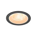 LED Deckeneinbauleuchte NUMINOS® L, rund, 17W, IP20, dimmbar, 20°, 2700K, 2400lm, schwarz/weiß