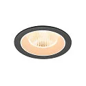 LED Deckeneinbauleuchte NUMINOS® L, rund, 17W, IP20, dimmbar, 40°, 2700K, 2400lm, schwarz/weiß