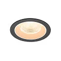 LED Deckeneinbauleuchte NUMINOS® L, rund, 17W, IP20, dimmbar, 55°, 2700K, 2400lm, schwarz/weiß