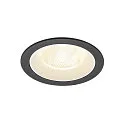 LED Deckeneinbauleuchte NUMINOS® L, rund, 17W, IP20, dimmbar, 20°, 4000K, 2700lm, schwarz/weiß