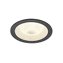 LED Deckeneinbauleuchte NUMINOS® L, rund, 17W, IP20, dimmbar, 40°, 4000K, 2700lm, schwarz/weiß