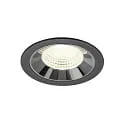 LED Deckeneinbauleuchte NUMINOS® L, 17W, IP20, 55°, 4000K, 2700lm, schwarz/chrom