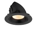 SLV LED Deckeneinbaustrahler NUMINOS® GIMBLE XL, 24W, IP20, dimmbar, 40°, 2700K, 3500lm, schwarz