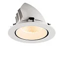SLV LED Deckeneinbaustrahler NUMINOS® GIMBLE XL, 24W, IP20, dimmbar, 40°, 2700K, 3500lm, weiß
