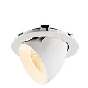 SLV LED Deckeneinbaustrahler NUMINOS® GIMBLE XL, 24W, IP20, dimmbar, 40°, 2700K, 3500lm, weiß