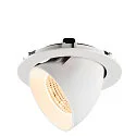 SLV LED Deckeneinbaustrahler NUMINOS® GIMBLE XL, 24W, IP20, dimmbar, 55°, 2700K, 3500lm, weiß